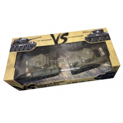Czołgi zdalnie sterowane 1vs.1 dźwięk 1:30 U.S. M4A3 Sherman U.S. M26 Pershing RTR 2.4Ghz - Heng Long 3841-10